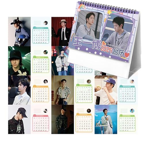 Amazon.co.jp: ワンイーボー カレンダー 2025年 2026年 王一博 卓上